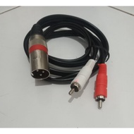 Canon Xlr Jack Branch Cable MALE to Dual RCA Jack 1.2 METER Xlr Cable