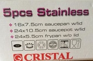 Cristal不銹鋼廚具鑊煲pan
