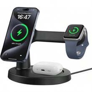 3-In-1 Magnetic Wireless Charging Dock, 15W Fast Wireless MagSafe Charger Stand Compatible With IPho