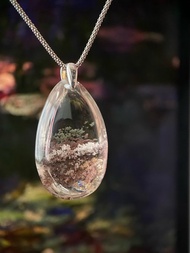 彩幽靈水晶 茶晶吊墜