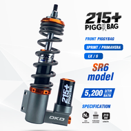 โช๊คOKD รุ่นPiggy Bagยาว215mm สีSR6 ใส่Vespa โช๊คOKDแท้ โช๊คแต่งOKD