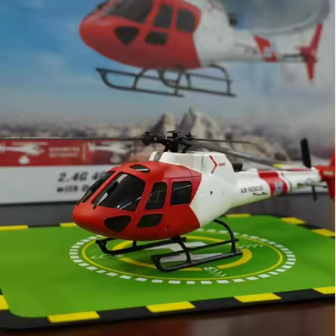 2026 WLToys K150 RC Helicopter 4CH Flybarless AS350 Air Rescue RC Model With Altitude Hold Optical F
