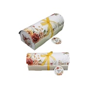 5 Pcs Roll Cake Hampers Eid Size 25x10x9cm Brown Floral Motif