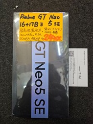 全新 Realme GT Neo5se 16+1TB 免費安裝google一年原廠保養