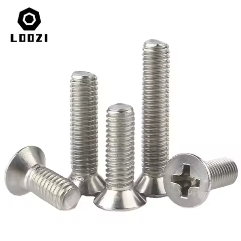 10/50pcs M1.2 M1.4 M1.6 M2 M2.5 M3 M3.5 M4 M5 M6 A2 304 Stainless steel Cross Phillips Flat Counters