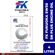 【100% ORIGINAL】FK FUKUOKA V5030S 5W30 Fully Synthetic SN Plus 4L Engine Oil For Proton/ Perodua/ Toy