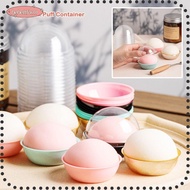 LIKE Wedding Party Cake Box, Small Round Transparent Round Plastic Moon Cake Box, Fashion Hemispheri