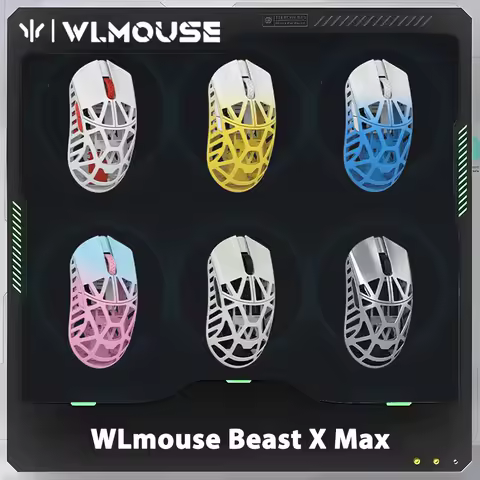 WLmouse Beast X Max Wireless Mouse PAW3950HS Sensor Magnesium Alloy FPS Gaming Mouse Lightweight Cus