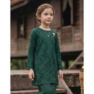 KIDS BAJU KURUNG PAHANG MODEN DELAYLA (EMERALD GREEN)