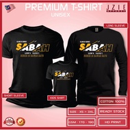 T-Shirt Cotton 100% Negeri Sabah Shirt Lelaki Shirt perempuan Baju lelaki Baju perempuan lengan pendek lengan panjang