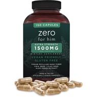 California Basics Extra Strength Fiber Supplements for Men (150 Count) - Daily Dietary Chia Flaxseed