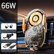 66W tanpa wayar mengecas kereta ung pemegang efon ung bebas tangan efon bimbit Universal untuk papan