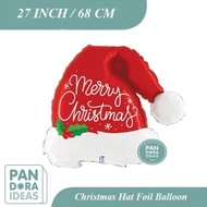 27 inch Christmas Hat Foil Balloon / Merry Christmas Foil Balloon