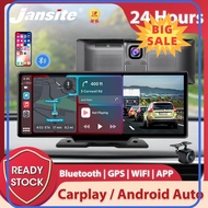 ⭐ [100% ORIGINAL] ⭐ Jansite 10.26 inch In Car DVR Dash Cam 4K Carplay Android Auto Touch Screen Instrument Panel GPS 2160P Front 1080P Rear Camera WIFI Dual lens