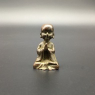 Collection Chinese Brass Carved Amitabha Small Monk Buddha Statue Exquisite Small Statues