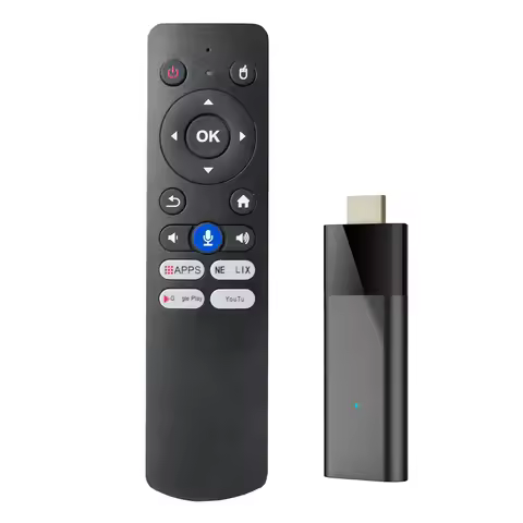 GROCE-Q6 Mini TV Stick+Bluetooth Voice Remote Android 10 2GB+16GB 2.4G+5G Wifi+BT4.0 H313 Smart TV B