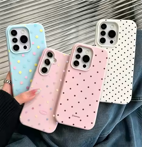 Colorful Polk Dots INS Case Cover For OPPO Reno 15 PRO MAX 14 13 12 11 Pro A6 Pro A5 5G 15F 14F 13F 