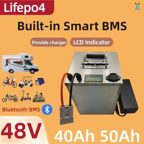`AA 48V 50Ah Lifepo4 48v 40AH Battery Bluetooth BMS APP for 3000w Golf Cart Camping Equipment Two Wh