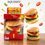 7.2CM Hot Burger Squish Blind Box Elastic Squeeze Decompression Fidget Toy For NeeDoh Stress Release