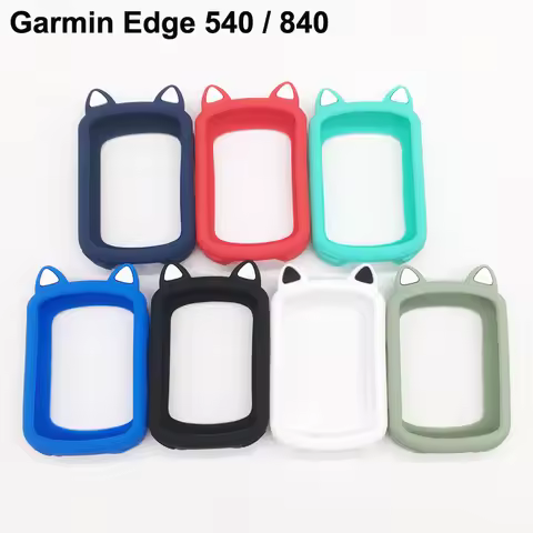 Garmin Edge 540 840 Case & Tempered Glass Film Cartoon Cat Ear Case Screen Protector for garmin edge