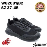 NewStar M826B1-B2 Black School Shoes [Shoe Lace] Kasut Hitam