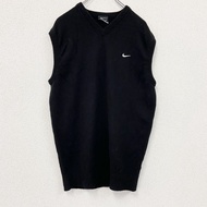 古著耐吉羊毛針織背心，黑色，M碼
