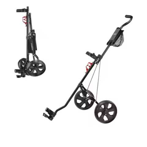 CaddyLite 5.8 Deluxe Golf Pull Cart - Lightweight Folding 2 Wheel Golf Cart with Compact Design Ergo
