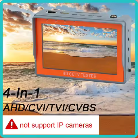 IV5 4-In-1 Camera Tester Portable Tester Support PTZ Audio CCTV Tester 5.0 Inch Monitor CVBS 8MP AHD