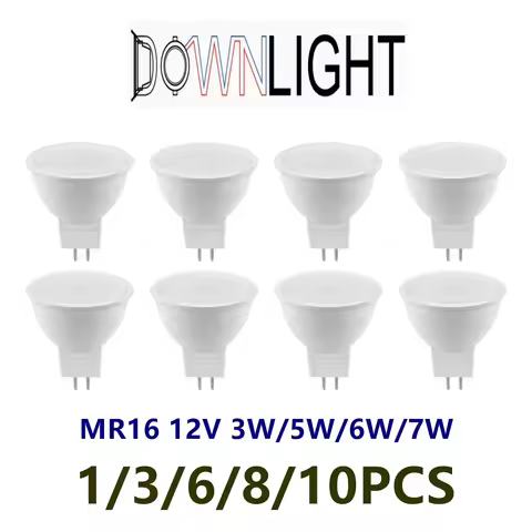 LED Spotlight MR16 GU 5.3 AC/DC 12V 3W -7W Warm White Day Light LED Light Lamp For Home Decoration R