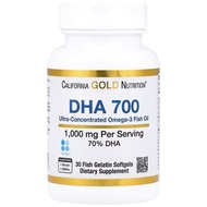 美國California Gold Nutrition, DHA 700 專用級魚油 1,000毫克 30粒魚明膠囊