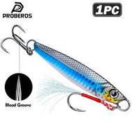 PROBEROS 1pc Metal Jig Lure 17g 21g 24g 30g 40g 60g Artificial Hard Fish Lure Sinking Far Casting Ji