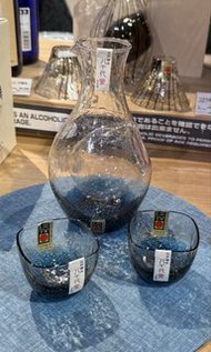 <全新日本直送> 江户硝子 八千代窯 金箔星空清酒酒壺酒杯