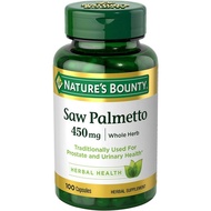 US NUT NATURAL SAW PALMETTO 450 MG CAPSULES 250CC BOTTLE 100CT