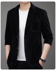(COD) JAS BLAZER PRIA HITAM KEREN BAHAN CORDUROY