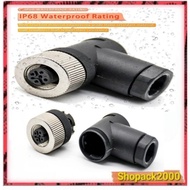 M12 Socket Connector type elbow 4 pin female Connector SA 33