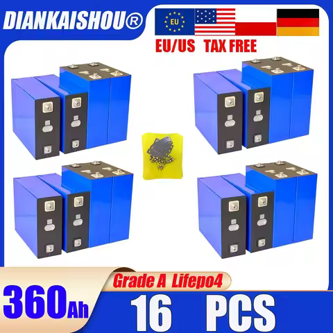 16PCS LiFePo4 Batteries 3.2V 360AH 340Ah 320Ah 310Ah 100AH for Solar RV EV Golf Carts - Lithium Iron