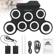 Fenglin กลองชุด กลองไฟฟ้า กลองชุด 7 ชิ้น Electric Drum Pad Kit Digital Drum กลองพกพา กลองอิเล็กทรอนิ