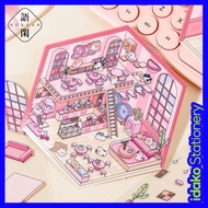 Idako 3D Sticker Miniature Scene Landscaping Sticker [Adventure World Series] 3D Stacking Hut diy Ha