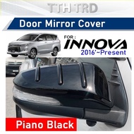 Hc Cargo Toyota Innova 2016 - 2022 Side Mirror Chrome carbon black Cover Car Accessories