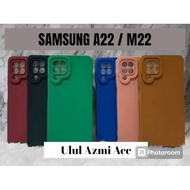 Macaron Case Samsung A22 M22 Softcase Pro Camera