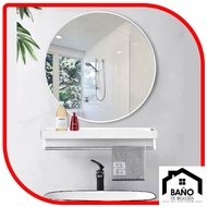 BANO Aluminium Bathroom Mirror Deco Mirror Dressing Mirror BLACK WHITE GOLD cermin saiz besar cermin hiasan cermin bilik