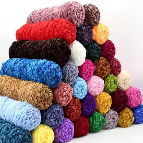 DIY 100% Polyester Velvet Yarn Amigurumi Accessories Dolphin Baby Plush Yarn Soft Chenille Yarn for 