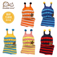 DL Doai Korean Little Bee Wool Hat+Bib 2-Piece Set [JD0004] Winter Warm Hat Christmas Children