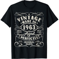 Men's cotton T-shirt Vintage 62th Birthday Decorations Men Funny 1963 62 Birthday T-Shirt Fast Shipp