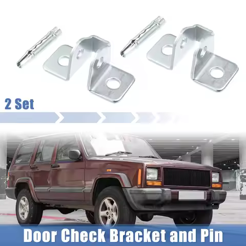 X Autohaux 2-4 Set Door Check Bracket and Pin for Jeep Cherokee 1984-2001 55002361 Check Arm Assembl