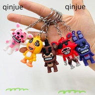 QINJUE FNAF Keychain, PVC Five Night At Fredys Animal Bear Keychain, Creativity Cartoon Kawaii Backp