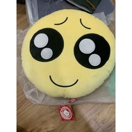30CM Soft Emoji Yellow Round Smiley Pillow