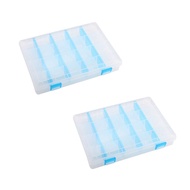 【FAS】-Tackle Box Compartment Organizer Box Container Bead Organizer Storage Box with Blue Dividers Tackle Tray