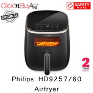 Philips HD9257/80 Airfryer. 5.6L Capacity with Digital Window and Rapid Air Technology. Safety Mark Approved. 2Yr Wty.