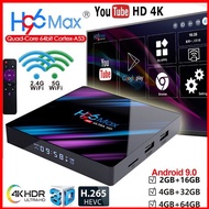 TV Box H96 MAX-3318 TV Box 4G+64G True Quad-core Android 9.0 Bluetooth Box with 4K Media Player